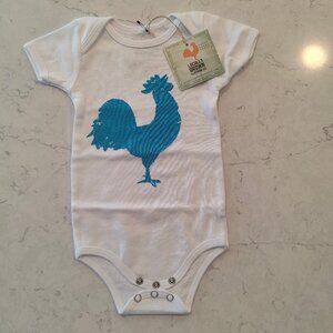 Onesie - "LG White Rooster Onesie" - 100% Cotton